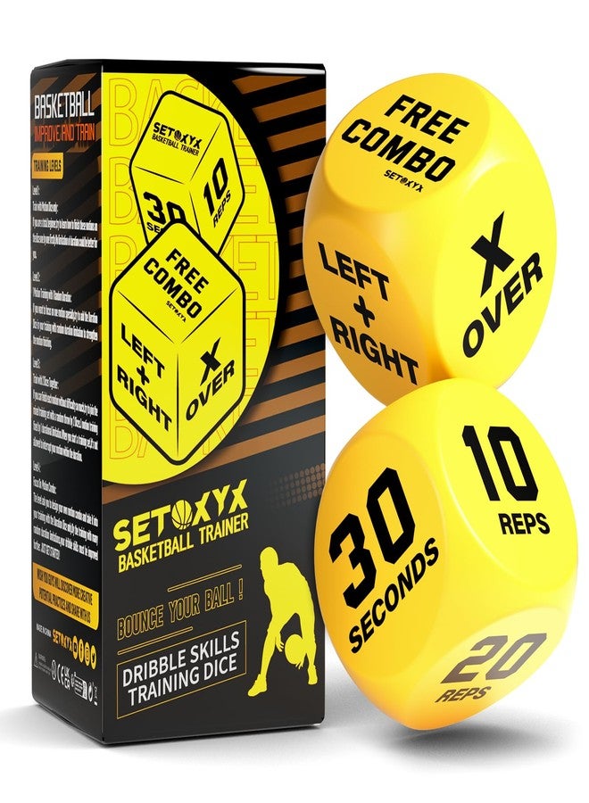 SETOXYX Basketball Dribble Skills Dice Set - Training Equipment - Basketball Gift for Boys.Dribble Skills Training for Beginner and Party Favors - Image 1
